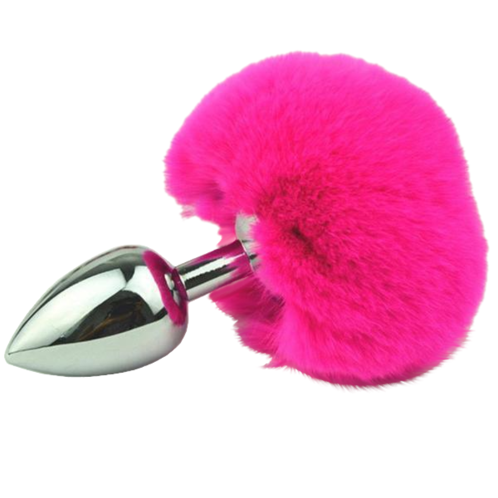 3" Stainless Steel Variety of Colors Bunny Tail Plug 3" Stainless Steel Variety of Colors Bunny Tail Plug
