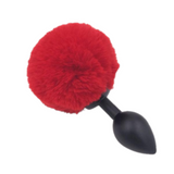 Multi Size Stainless Silicone Red Bunny Tail Plug