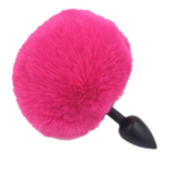 3 Size Silicone Rose Red Bunny Tail Plug