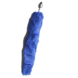 13" Stainless Steel Blue Small Tail Butt Plug