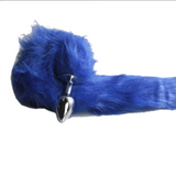 13" Stainless Steel Blue Small Tail Butt Plug