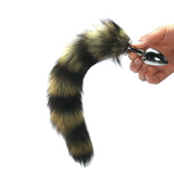 11" Stainless Steel Brown Cat Tail Plug