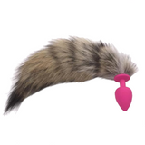 9" Brown Fox Tail Plug