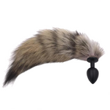 9" Brown Fox Tail Plug