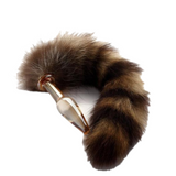 10" Silicone Brown Faux Tail Plug