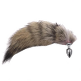 9" Brown Fox Tail Plug