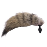 9" Brown Fox Tail Plug