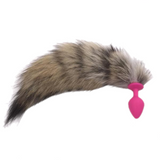 9" Brown Fox Tail Plug