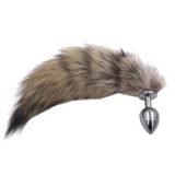 9" Brown Fox Tail Plug