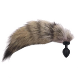 9" Brown Fox Tail Plug