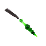 5" Glass Green and Black Tail Plug