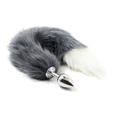 10" Stainless Steel Gray Fox Tail Plug