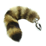 11" Stainless Steel Brown Fox Tail Plug