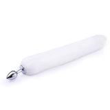 7" Wild White Cat Silicone Tail Plug