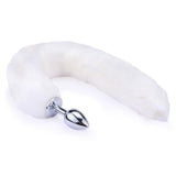7" Wild White Cat Silicone Tail Plug