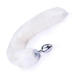 7" Wild White Cat Silicone Tail Plug