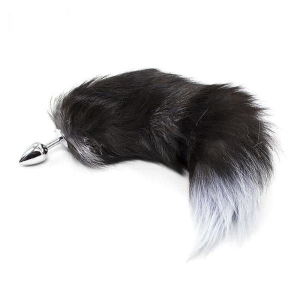 Stainless Steel Black and White Animal Tail Plug Stainless Steel Black and White Animal Tail Plug
