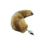 10" Stainless Steel Brown Faux Tail Plug