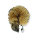 10" Stainless Steel Brown Faux Tail Plug