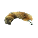 10" Stainless Steel Brown Faux Tail Plug