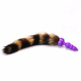 12" Silicone Brown Cat Tail Plug
