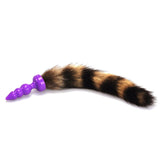 12" Silicone Brown Fox Tail Plug