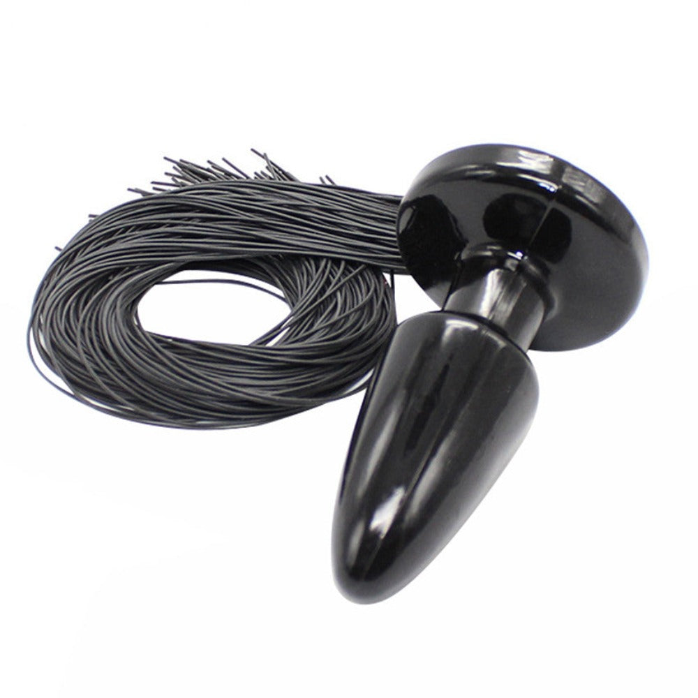 Black Silicone Horse Tail Plug Black Silicone Horse Tail Plug