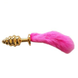 4" Golden Metal Variety of Colors Bunny Tail Plug
