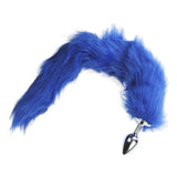 13" Stainless Steel Blue Small Tail Butt Plug