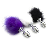 3" Stainless Steel Variety of Colors Fury Bunny Tail Plug