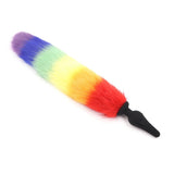 10 Speed Vibrator Silicone Multicolor Tail Plug