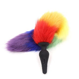 10 Speed Vibrator Silicone Multicolor Tail Plug