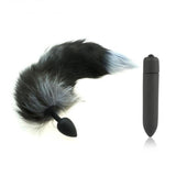 10 Speed Vibrator Silicone Multicolor Tail Plug