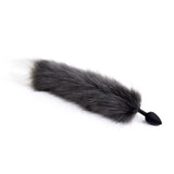 9" Silicone Gray Wolf Tail Plug