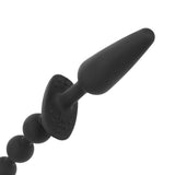 11" Black Silicone Beaded Dog Tail Butt Plug