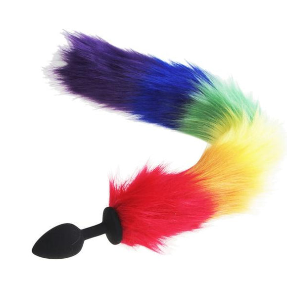 Rainbow tail butt plugs