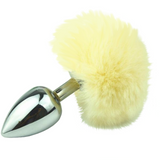 3" Stainless Steel Variety of Colors Bunny Tail Plug