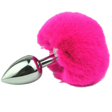 3" Stainless Steel Variety of Colors Bunny Tail Plug