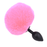 3 Size Silicone Pink Bunny Tail Plug