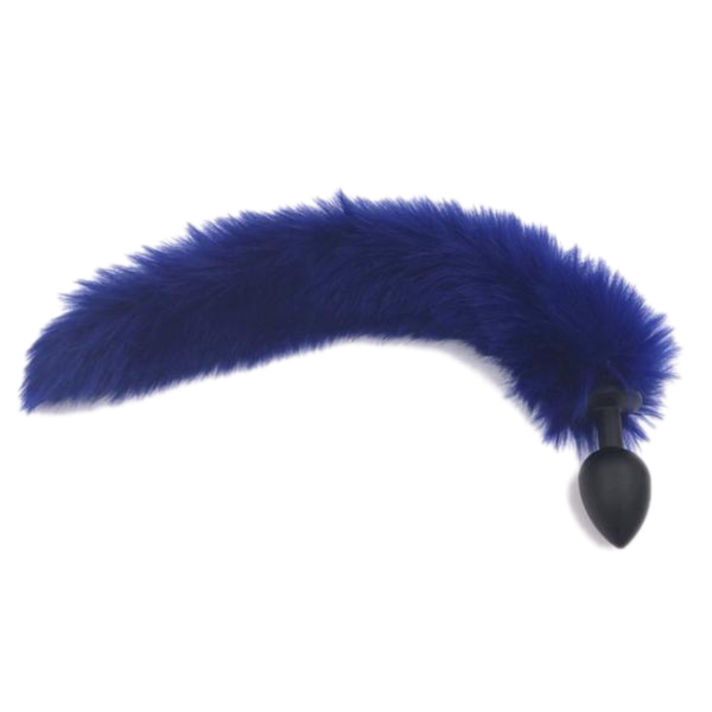Silicone Navy Blue Tail Butt Plug Silicone Navy Blue Tail Butt Plug