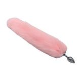 13" Stainless Steel Pink Cat Tail Plug