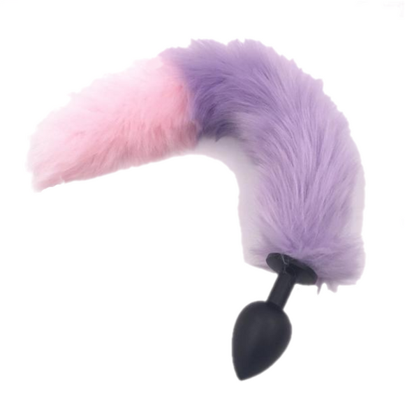 Silicone Purple Pink Tail Butt Plug