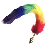 15" Stainless Steel Rainbow Golden Tail Plug