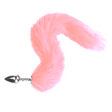 13" Stainless Steel Pink Fox Tail Plug