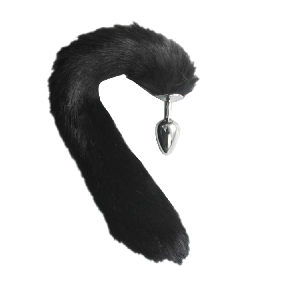 16" Stainless Steel Black Dog Tail Plug 16" Stainless Steel Black Dog Tail Plug