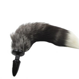 15" Silicone Black Fox Tail Plug