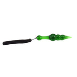 5" Glass Green and Black Tail Plug