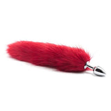 Stainless Steel Red Fox Tail Plug