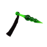 5" Glass Green and Black Tail Plug