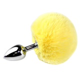 3" Stainless Steel Yellow Bunny Tail Plug